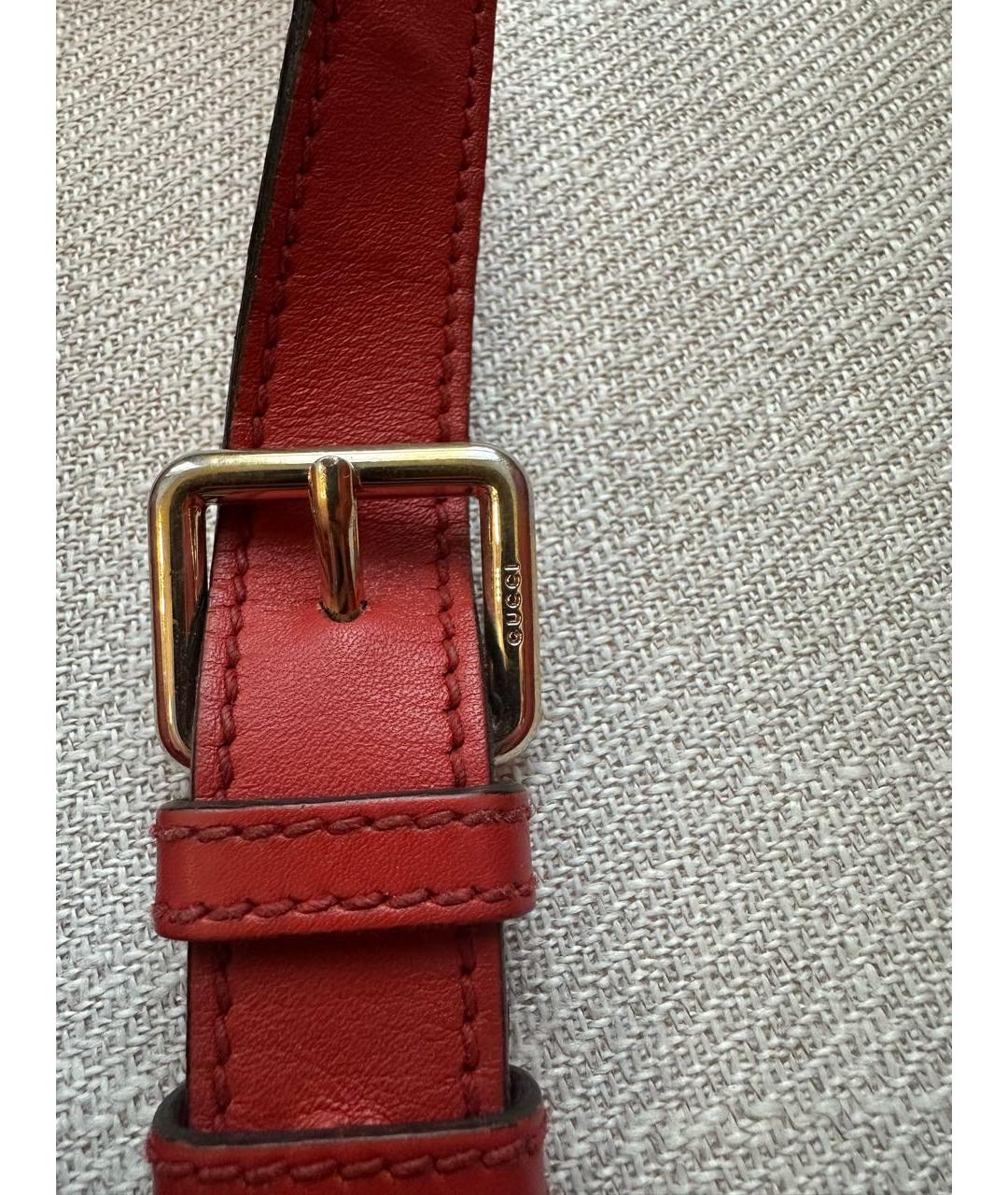 GUCCI Оранжевая кожаная сумка через плечо, фото 5