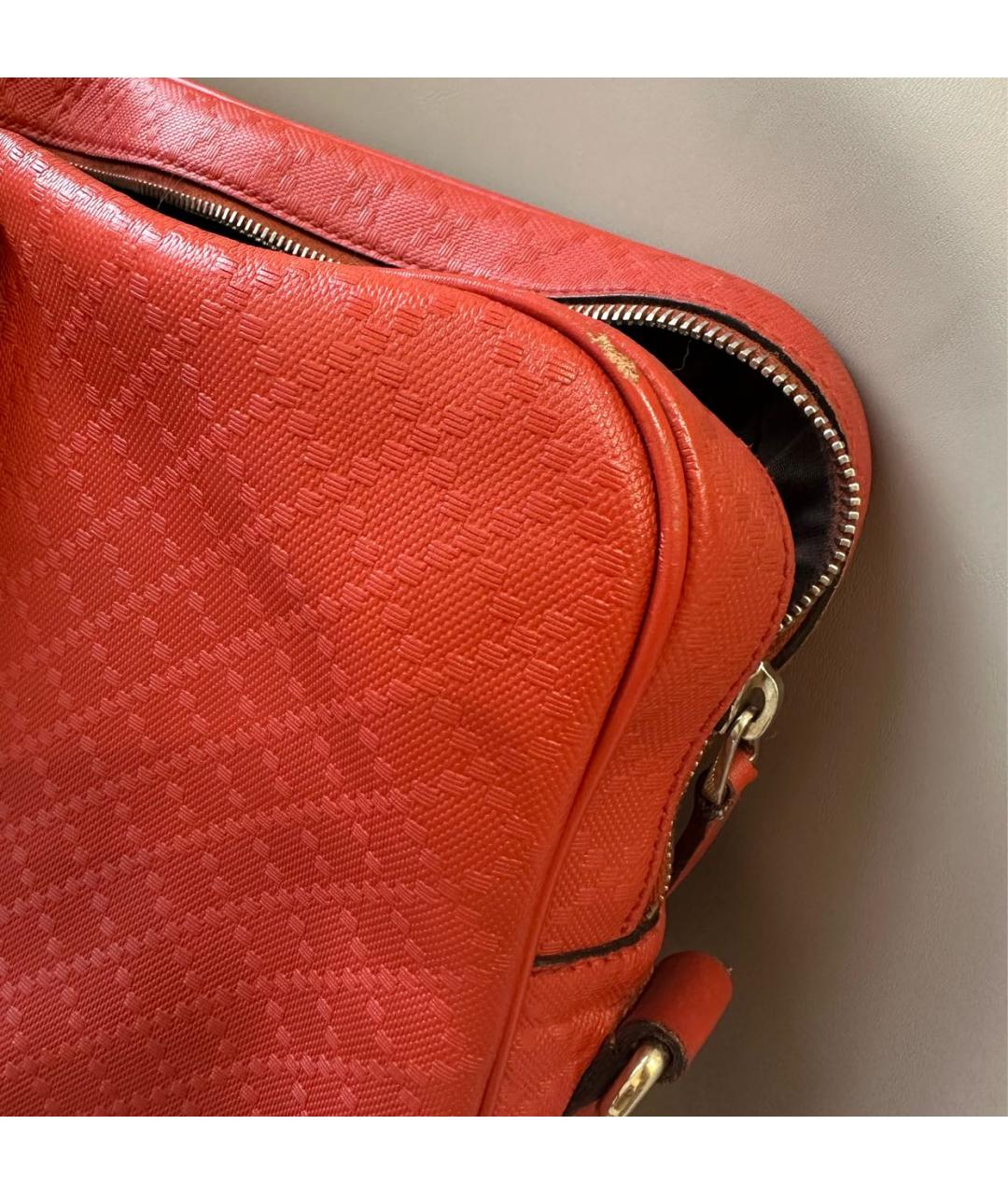 GUCCI Оранжевая кожаная сумка через плечо, фото 7