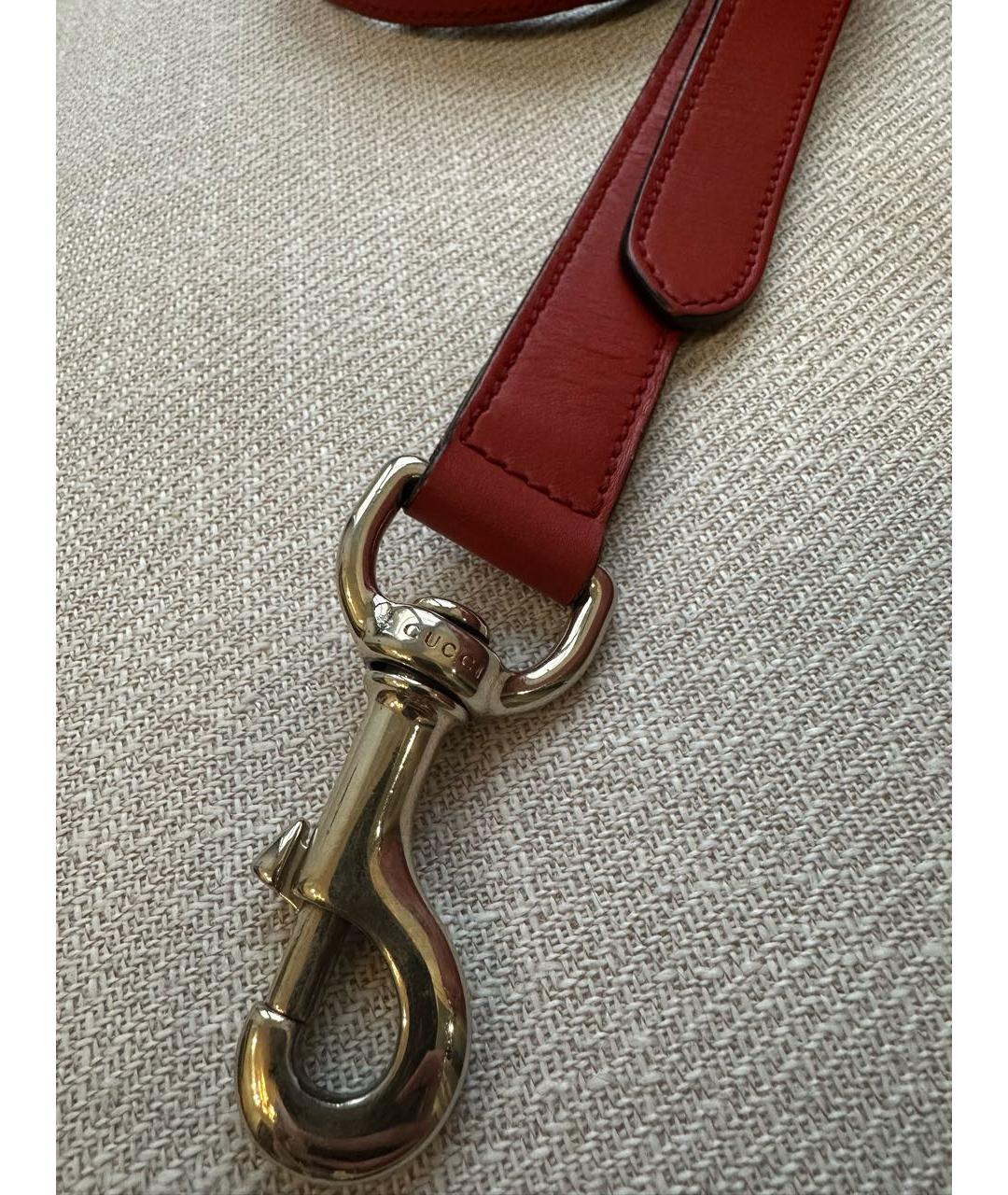 GUCCI Оранжевая кожаная сумка через плечо, фото 4