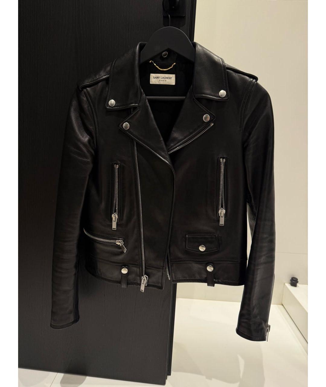 SAINT LAURENT Черная кожаная куртка, фото 7