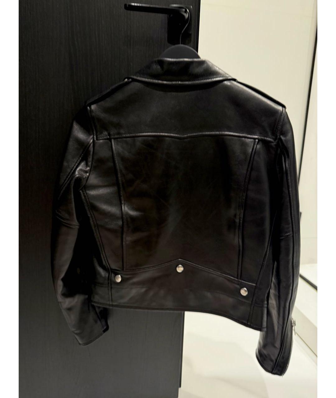 SAINT LAURENT Черная кожаная куртка, фото 2