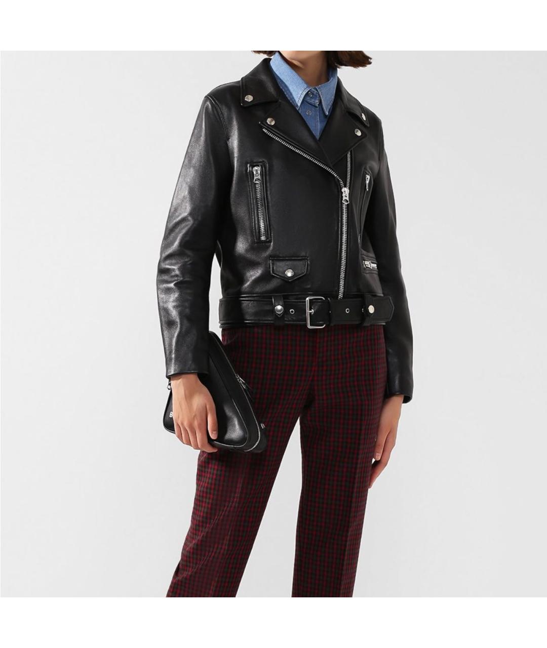 SAINT LAURENT Черная кожаная куртка, фото 5