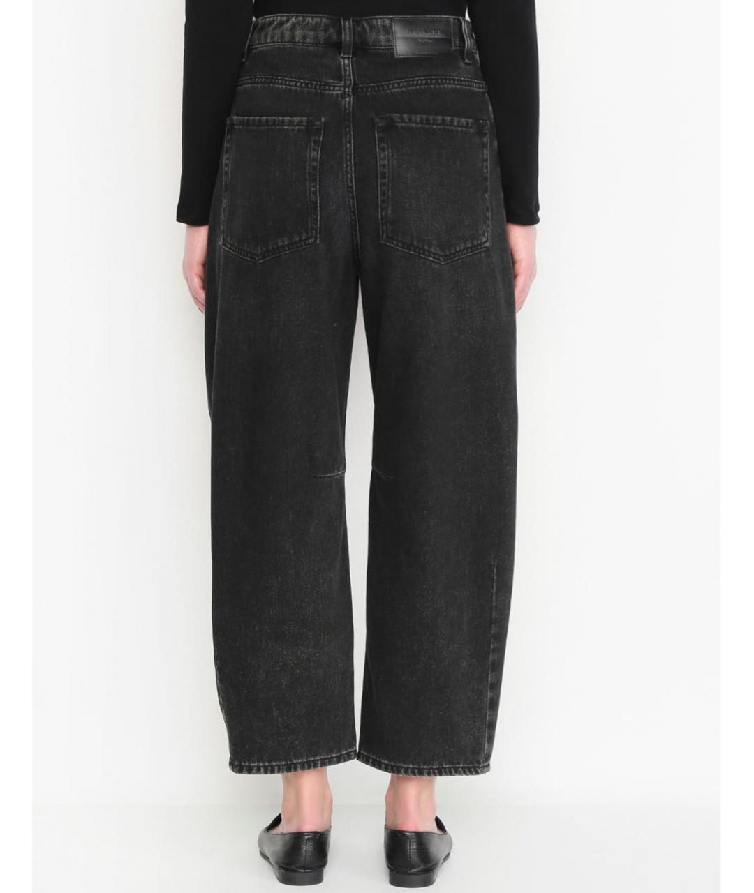 WEEKEND MAX MARA Черные хлопковые прямые джинсы, фото 4