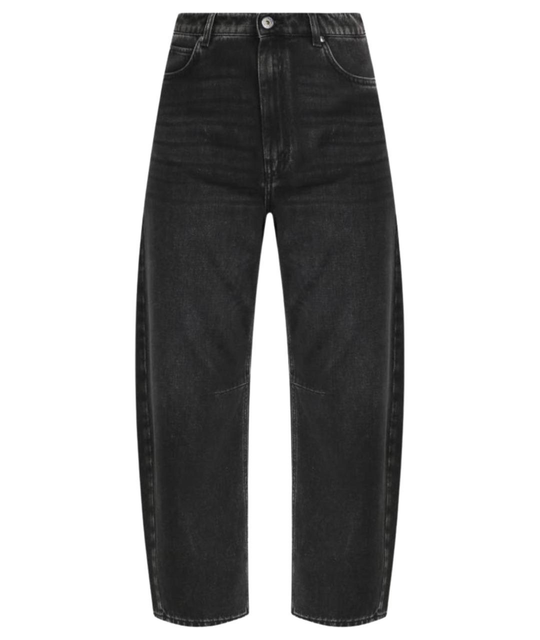 WEEKEND MAX MARA Черные хлопковые прямые джинсы, фото 1