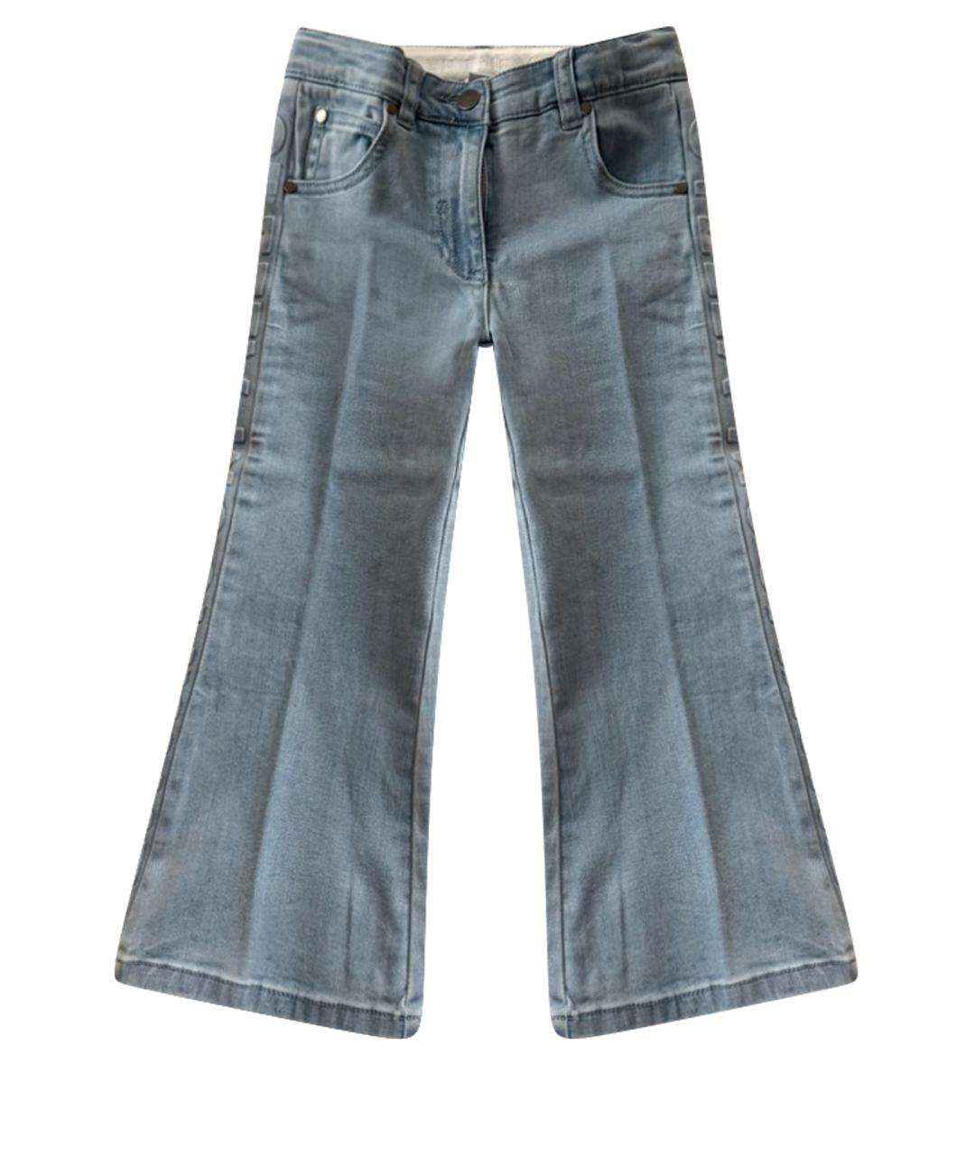 STELLA MCCARTNEY KIDS Голубые хлопковые детские джинсы, фото 1