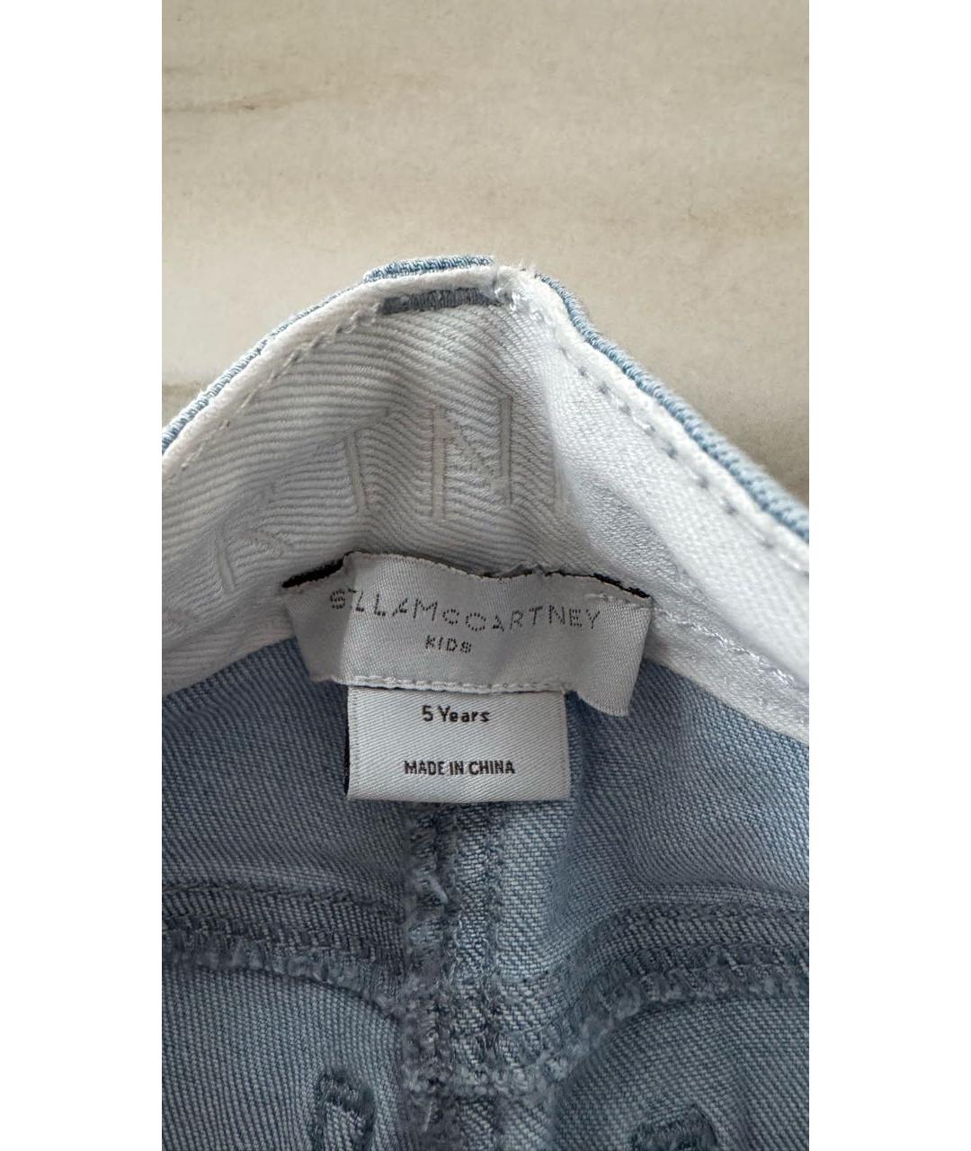 STELLA MCCARTNEY KIDS Голубые хлопковые детские джинсы, фото 4