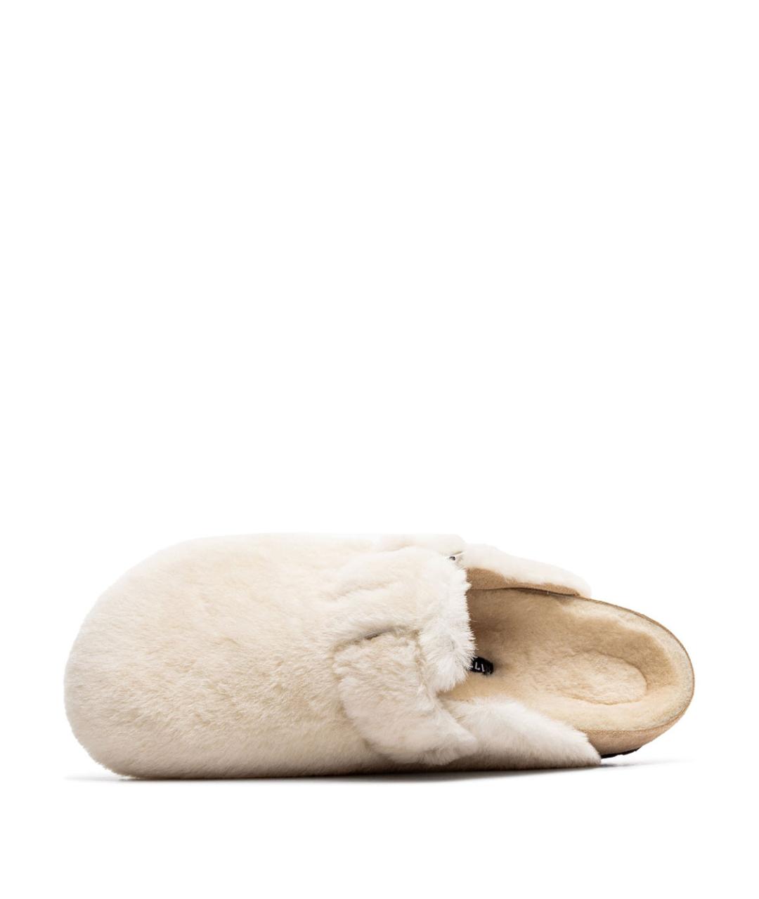 BIRKENSTOCK Бежевые текстильные мюли, фото 3