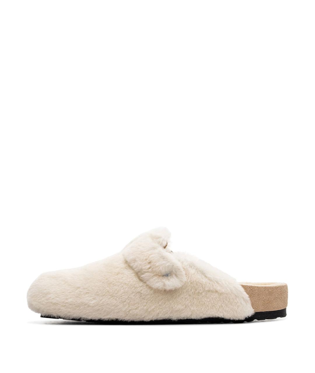BIRKENSTOCK Бежевые текстильные мюли, фото 2