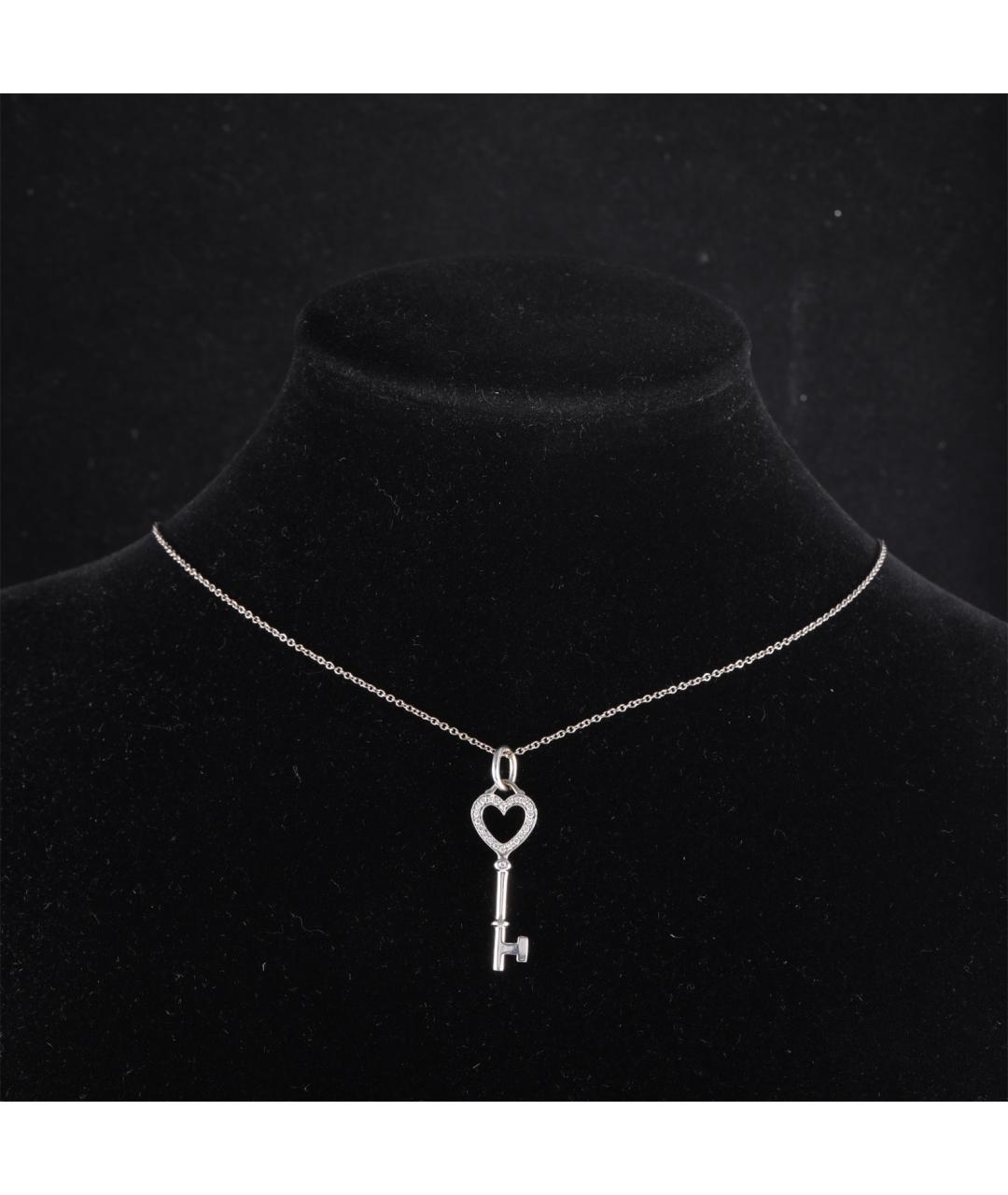 TIFFANY&CO Серебряное колье из белого золота, фото 7