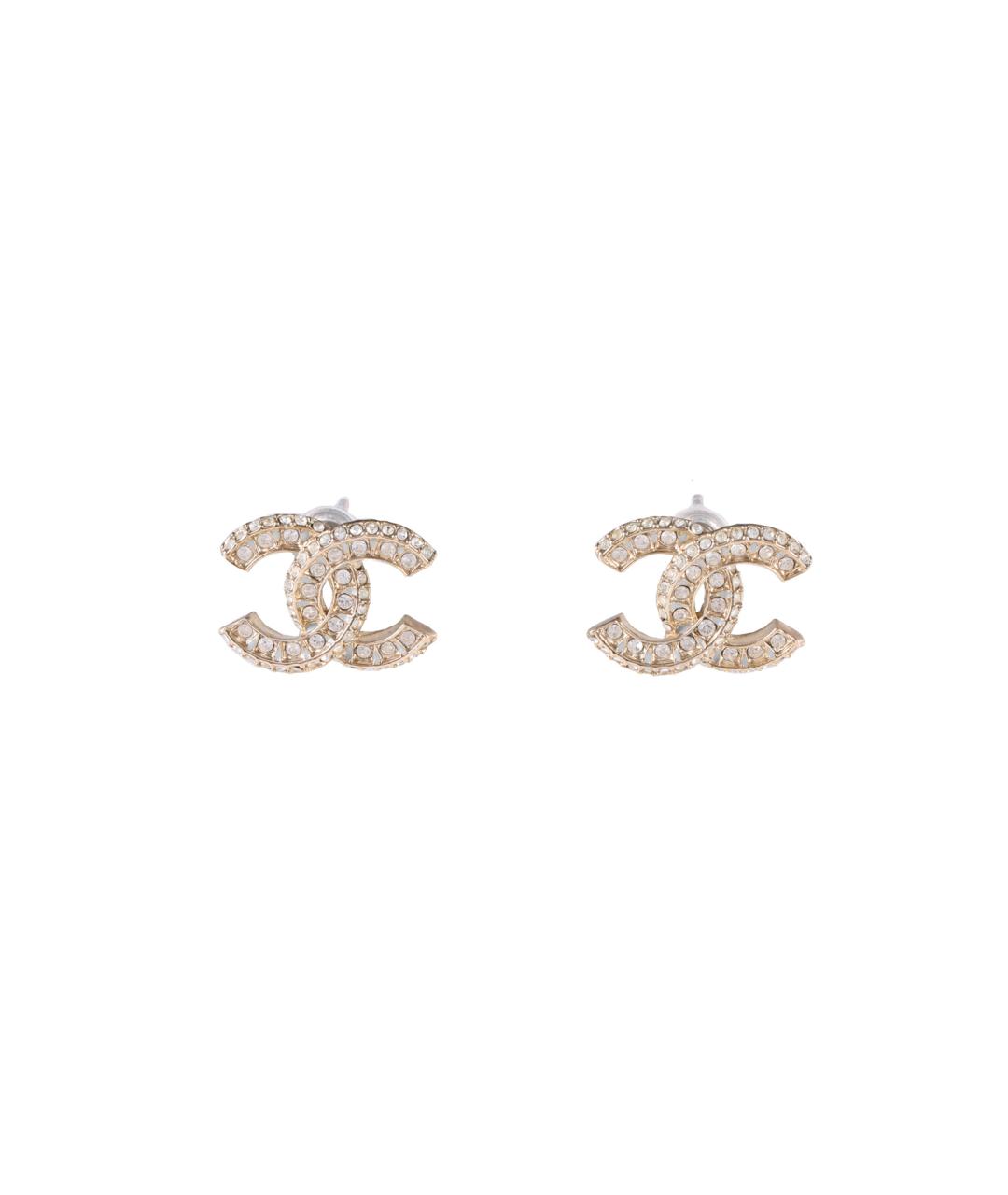 CHANEL Золотые латунные серьги, фото 1