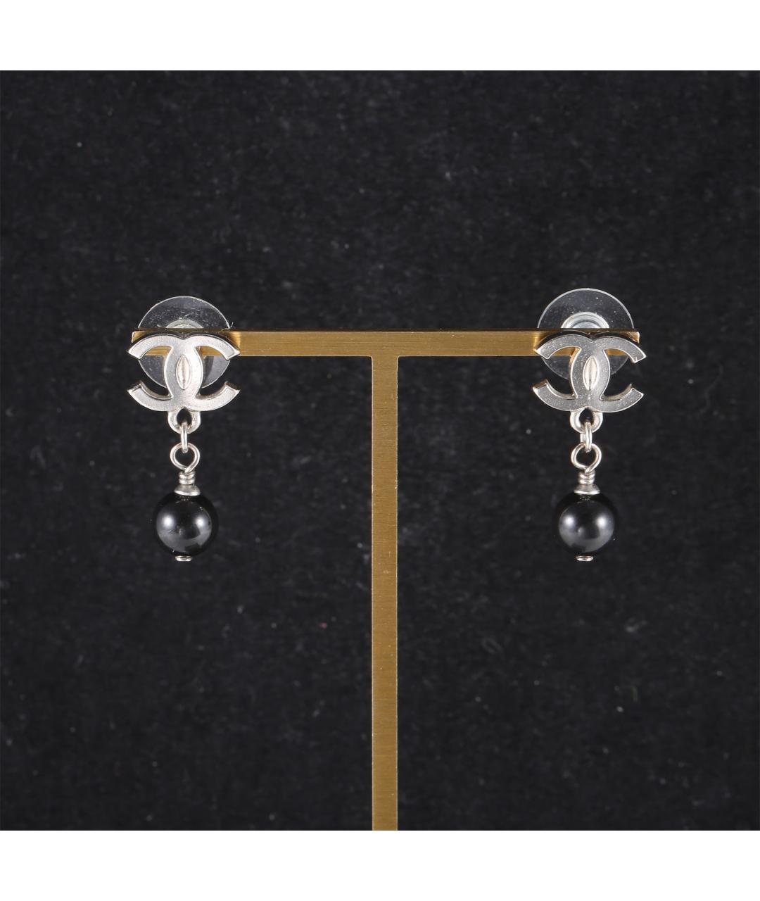 CHANEL Серебряные латунные серьги, фото 7