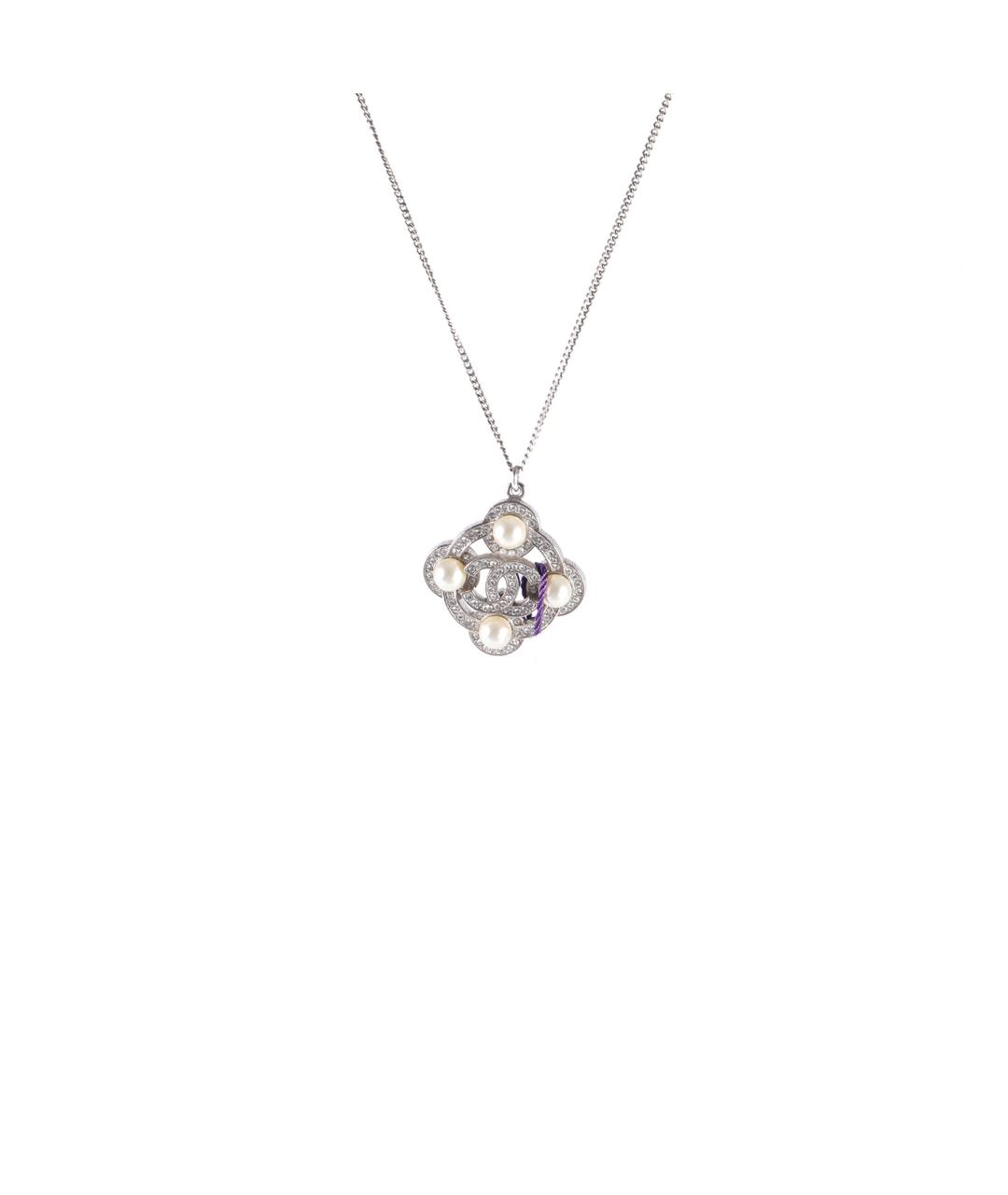 CHANEL Серебряное металлическое колье, фото 1