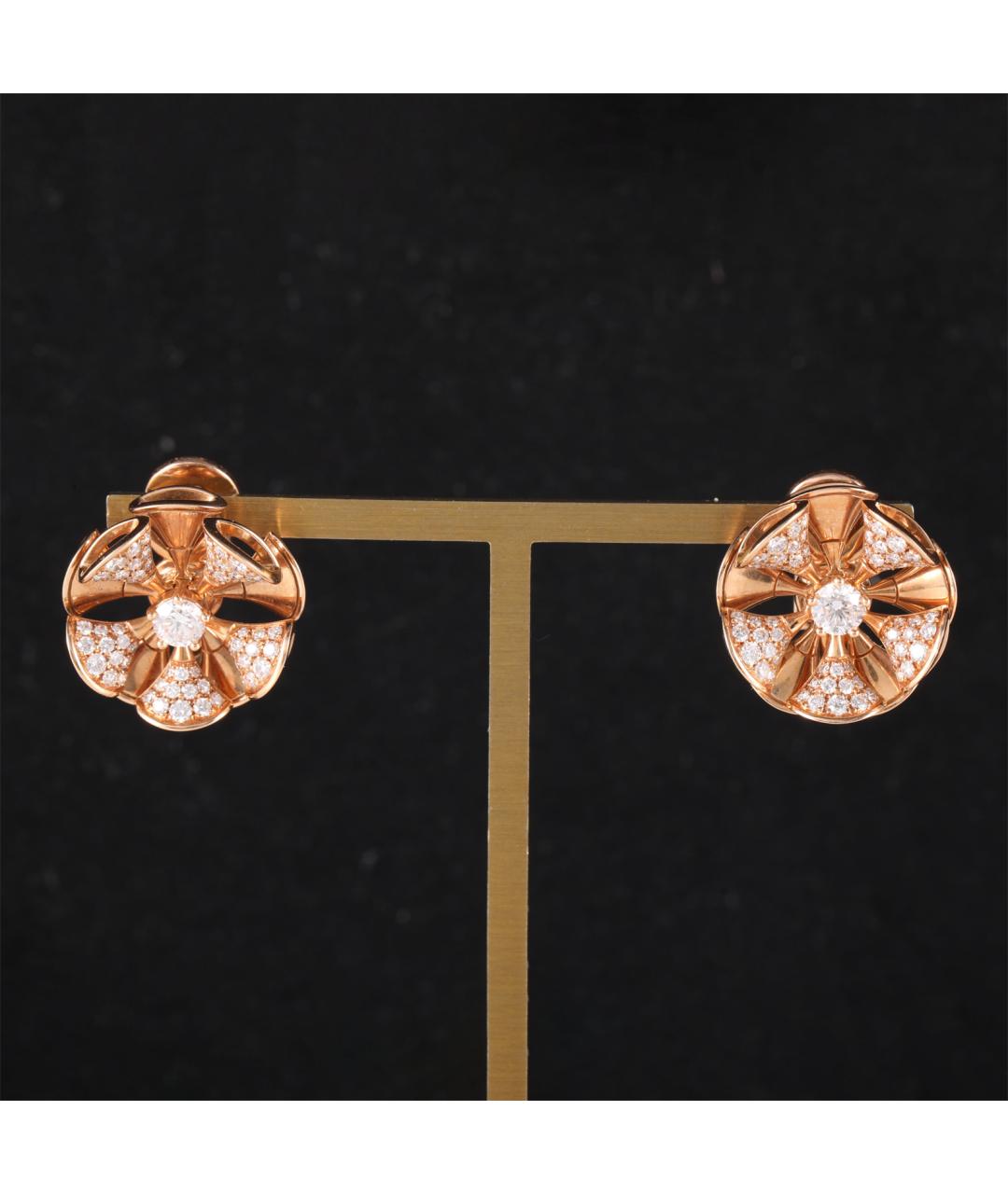 BVLGARI Золотые серьги из розового золота, фото 7