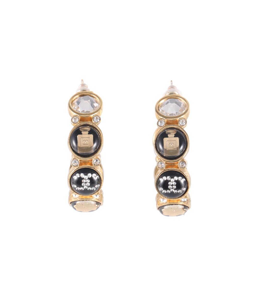 CHANEL Золотые латунные серьги, фото 1