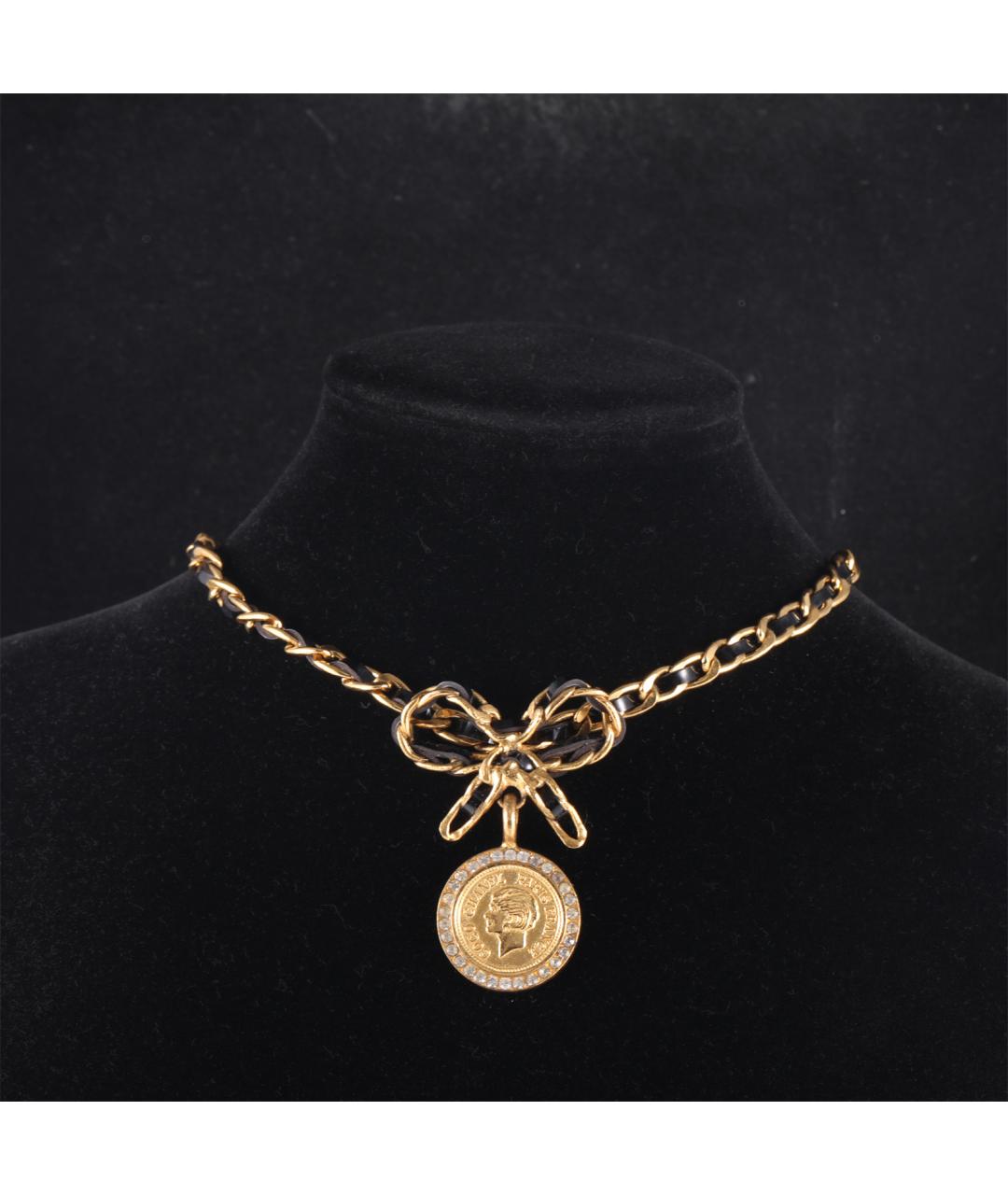 CHANEL Золотое латунное колье, фото 6