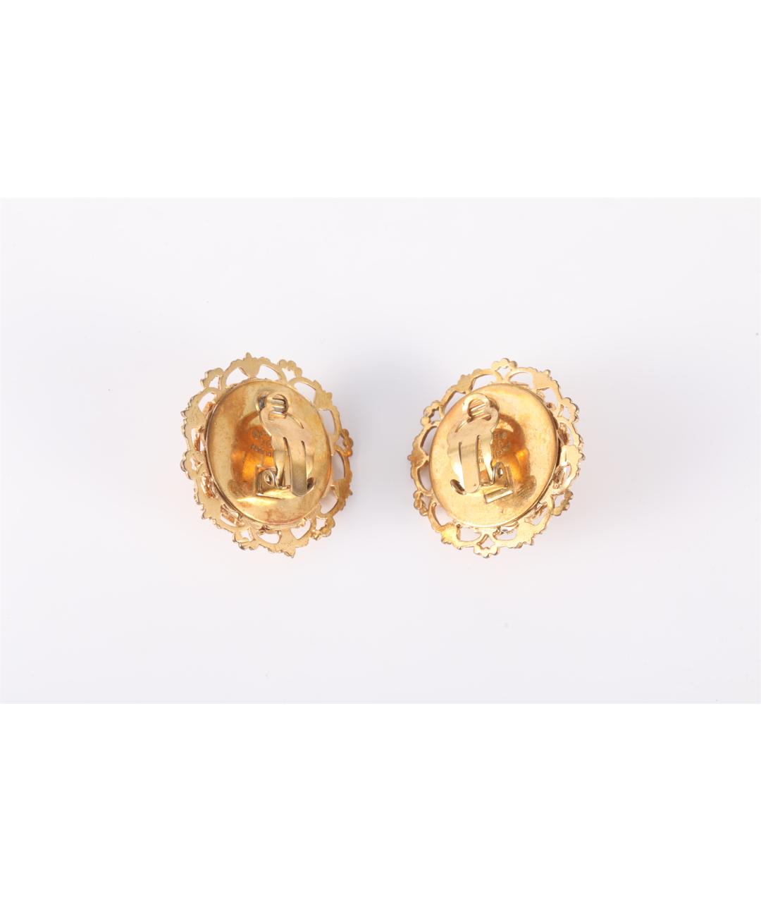 CHANEL Золотые латунные серьги, фото 4