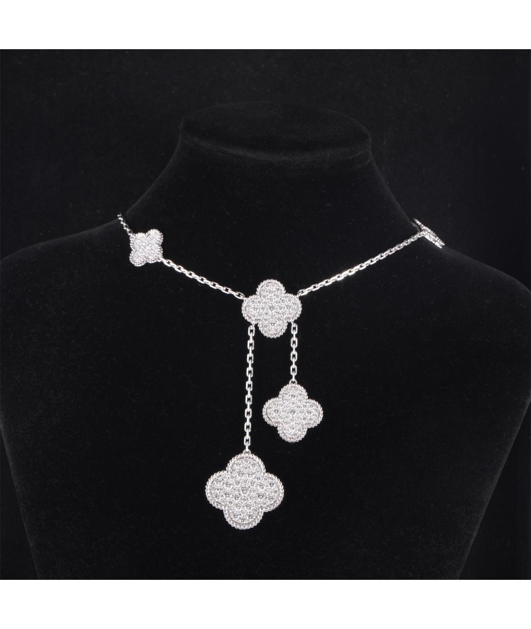VAN CLEEF & ARPELS Серебряное колье из белого золота, фото 7