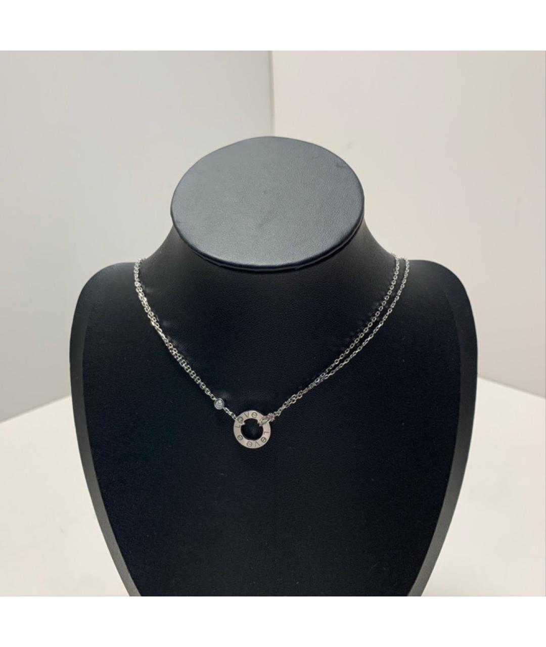CARTIER Серебряное колье из белого золота, фото 8