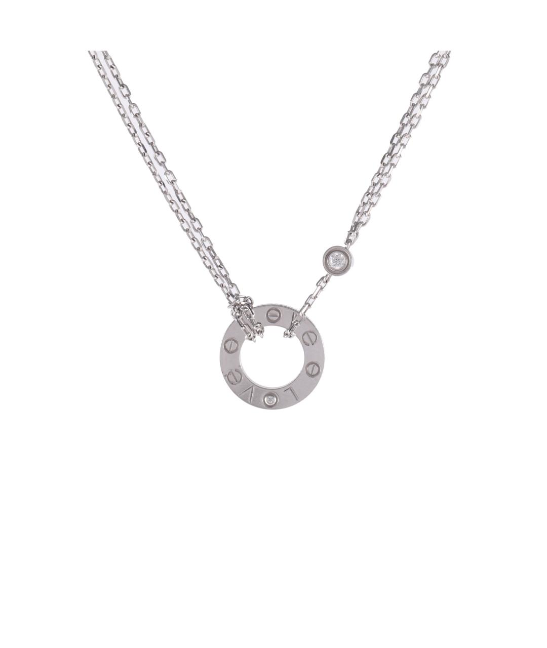 CARTIER Серебряное колье из белого золота, фото 1