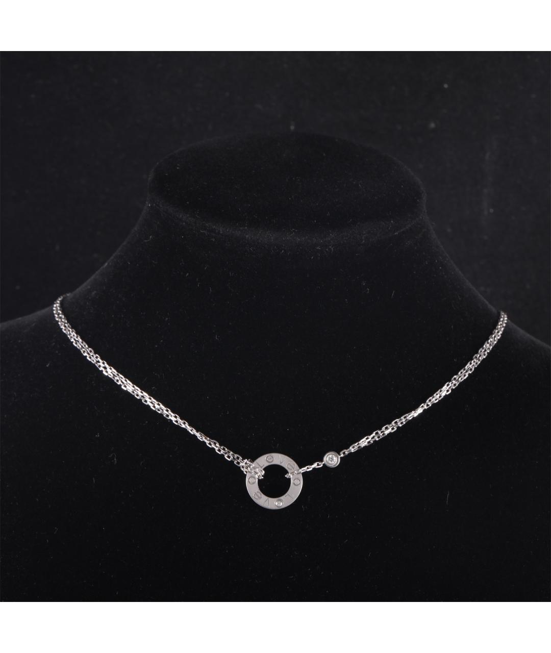 CARTIER Серебряное колье из белого золота, фото 7