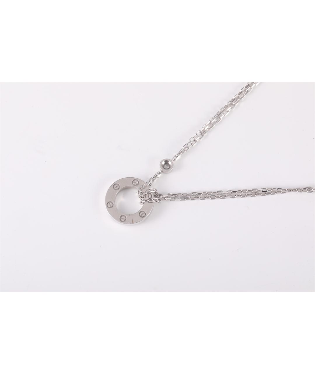 CARTIER Серебряное колье из белого золота, фото 3