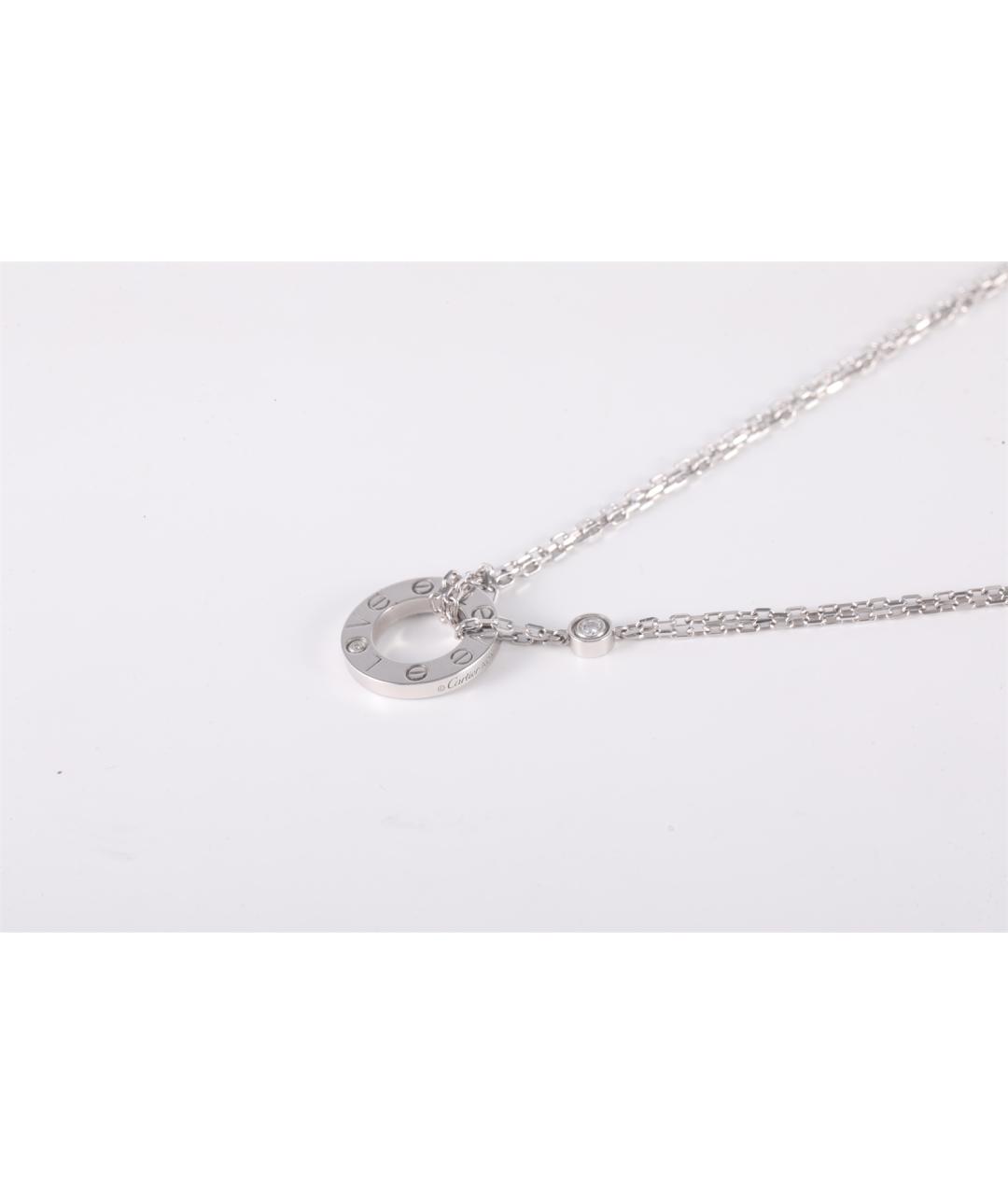 CARTIER Серебряное колье из белого золота, фото 2