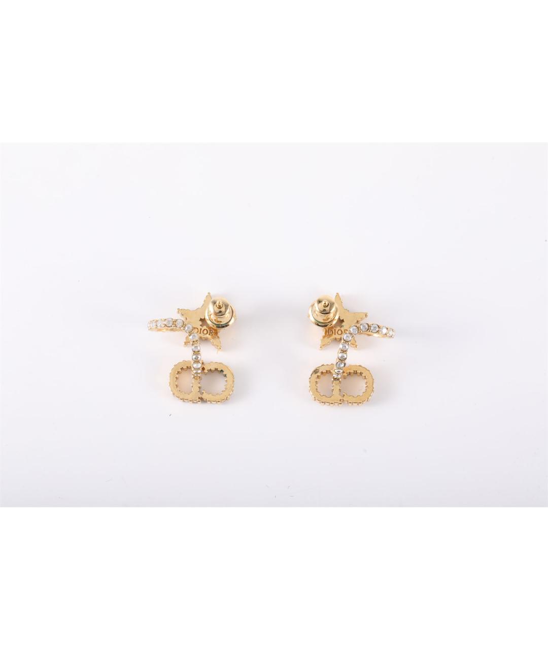 CHRISTIAN DIOR Золотые латунные серьги, фото 4