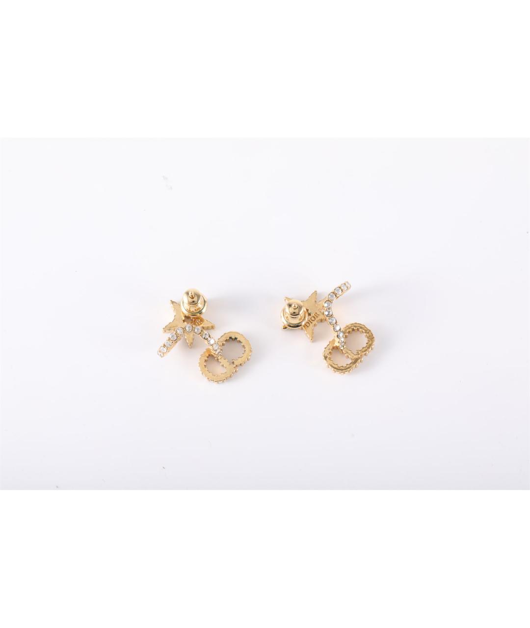 CHRISTIAN DIOR Золотые латунные серьги, фото 5