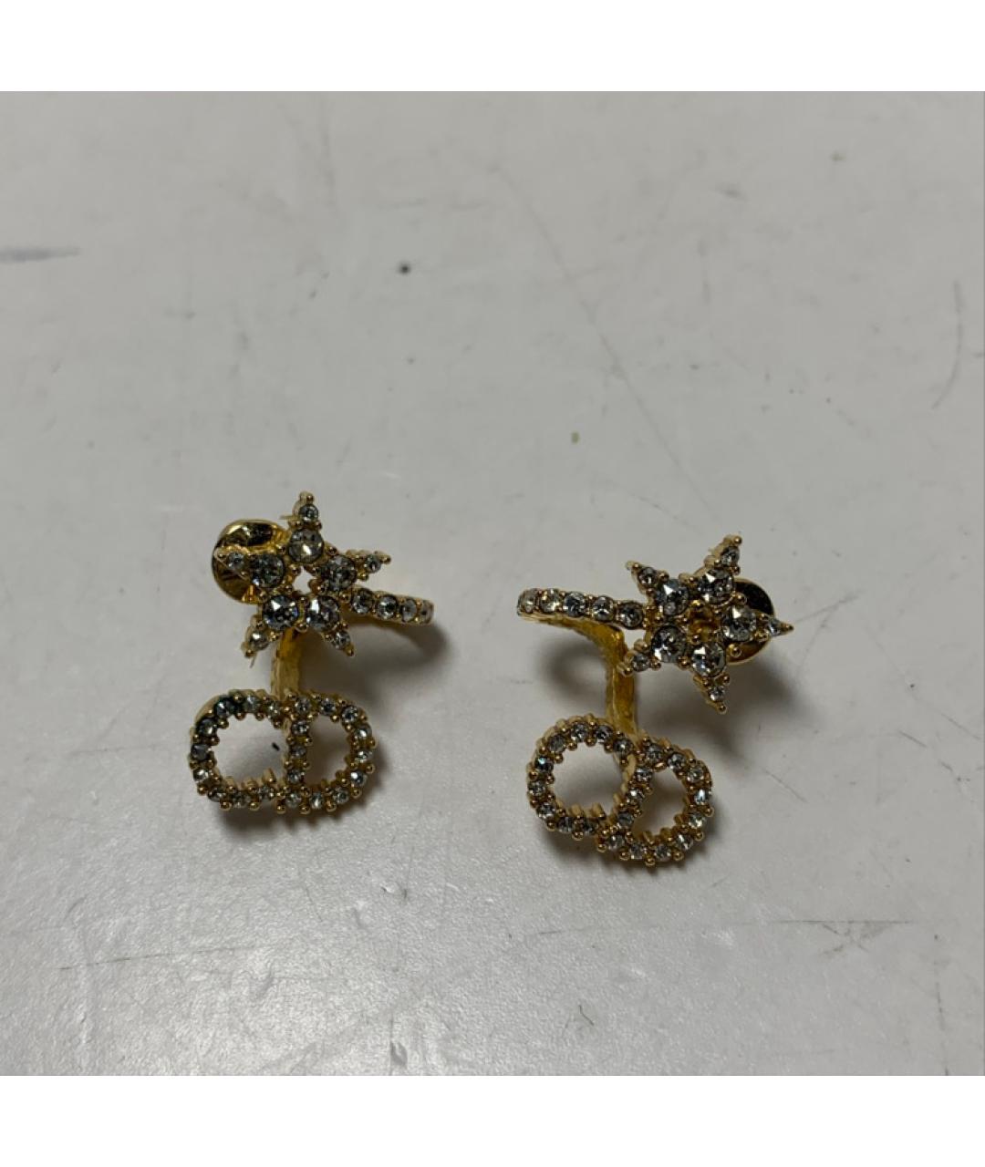 CHRISTIAN DIOR Золотые латунные серьги, фото 8