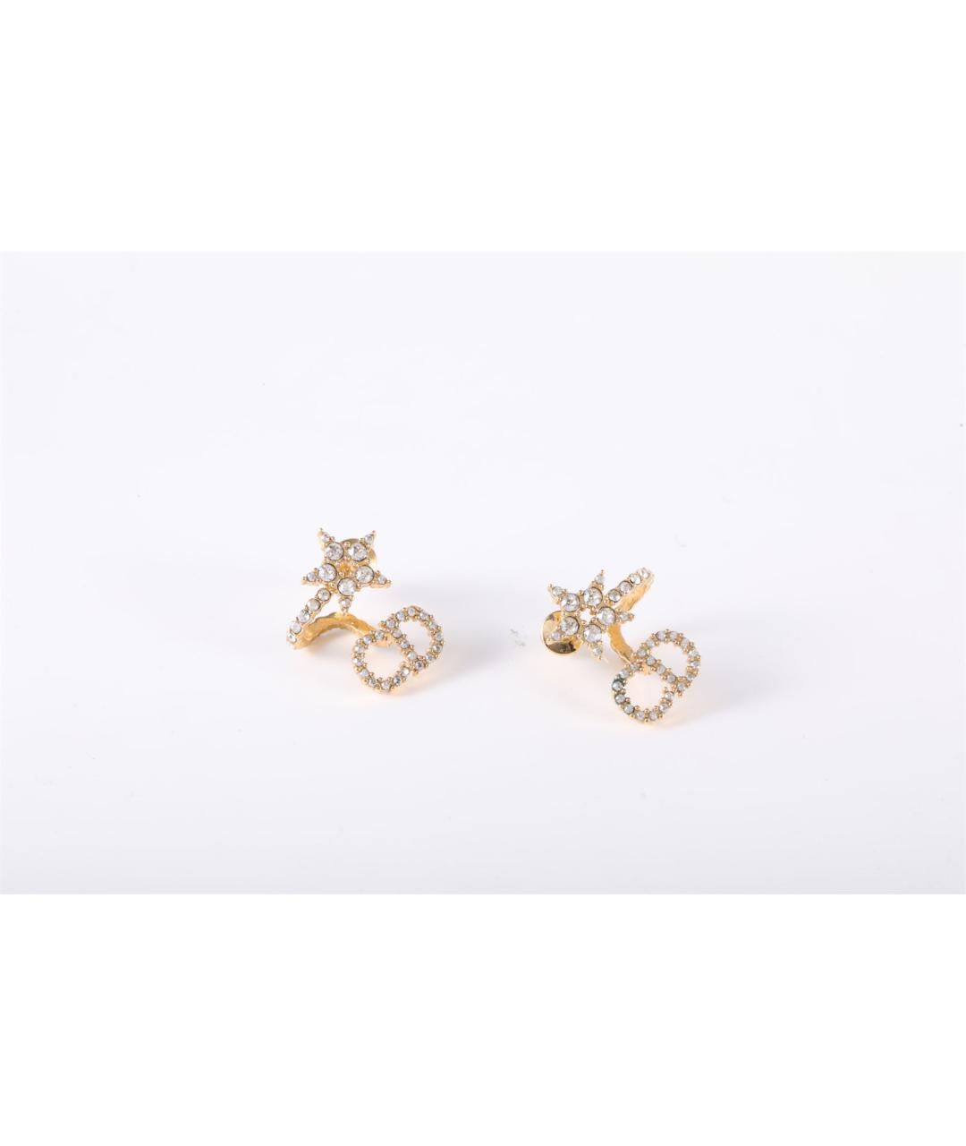 CHRISTIAN DIOR Золотые латунные серьги, фото 2