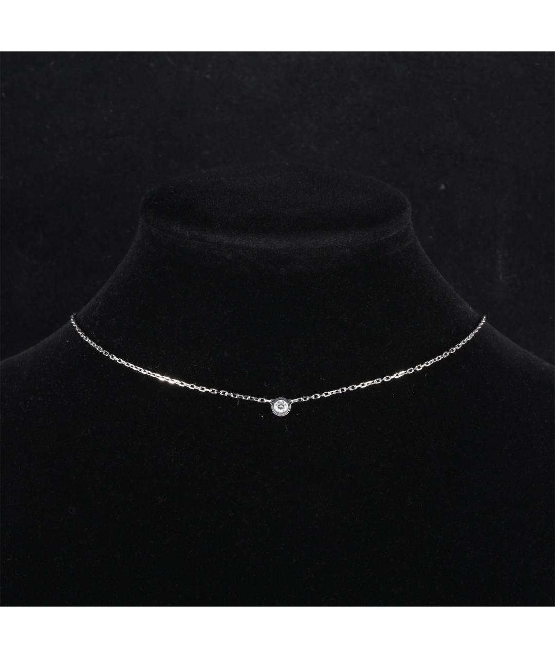CARTIER Серебряное колье из белого золота, фото 7