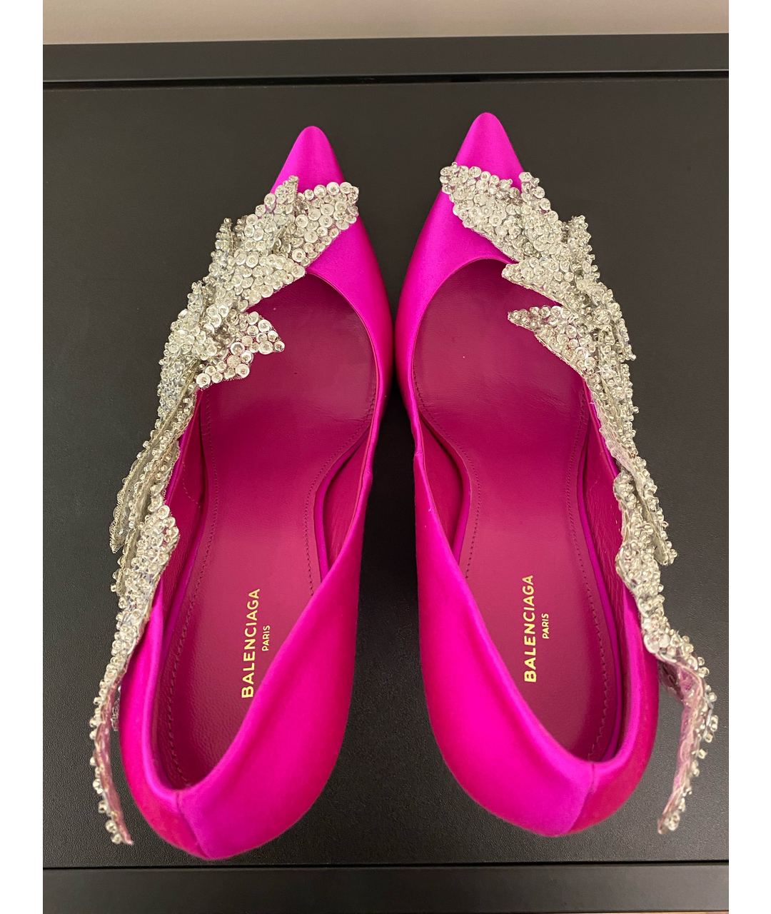 BALENCIAGA Розовые текстильные туфли, фото 3