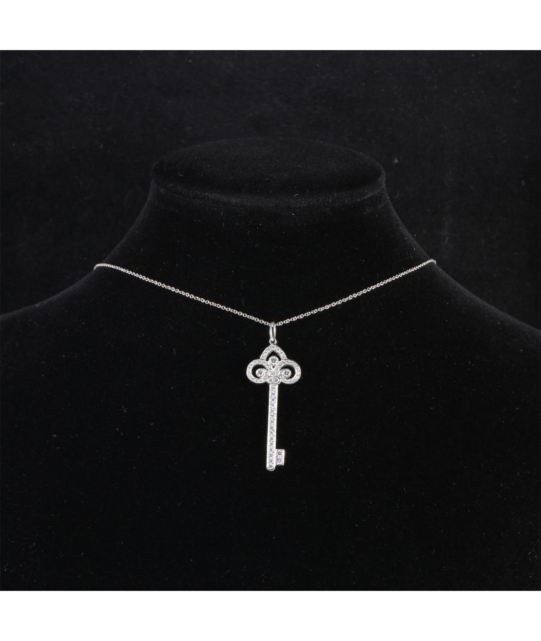 TIFFANY&CO Серебряное платиновое колье, фото 7
