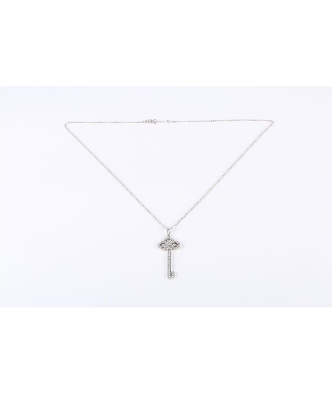 TIFFANY&CO Серебряное платиновое колье, фото 6