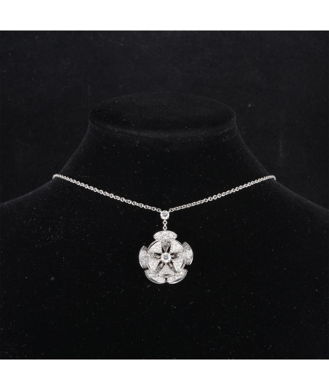 BVLGARI Серебряное колье из белого золота, фото 7