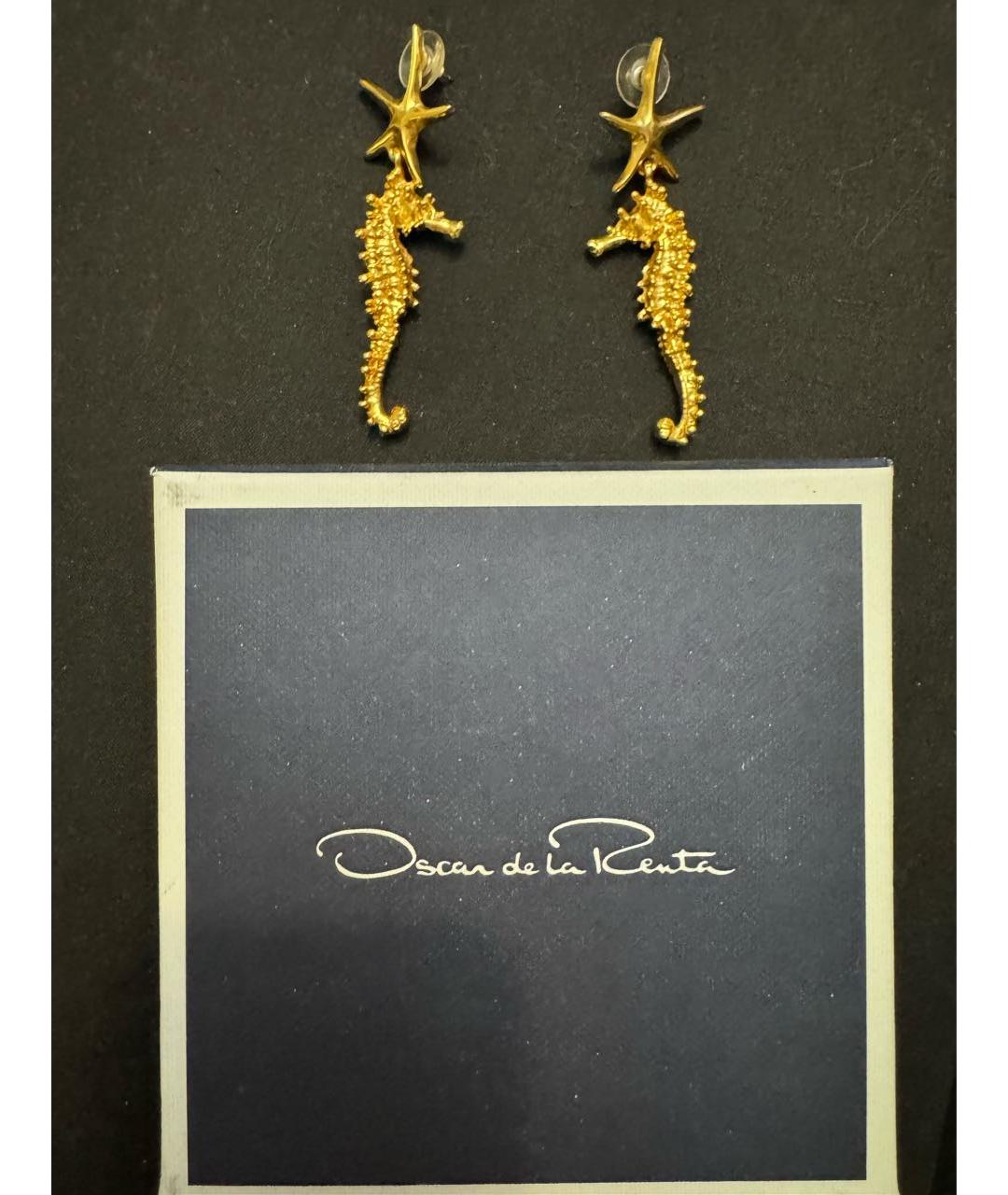 OSCAR DE LA RENTA Золотые латунные серьги, фото 5