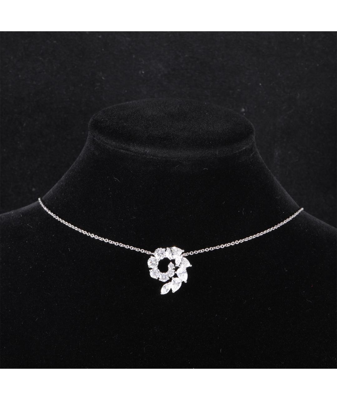Harry Winston Серебряное платиновое колье, фото 7