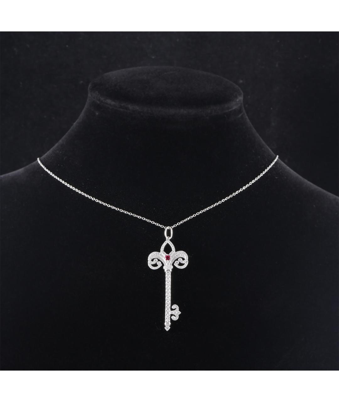 TIFFANY&CO Серебряное платиновое колье, фото 7