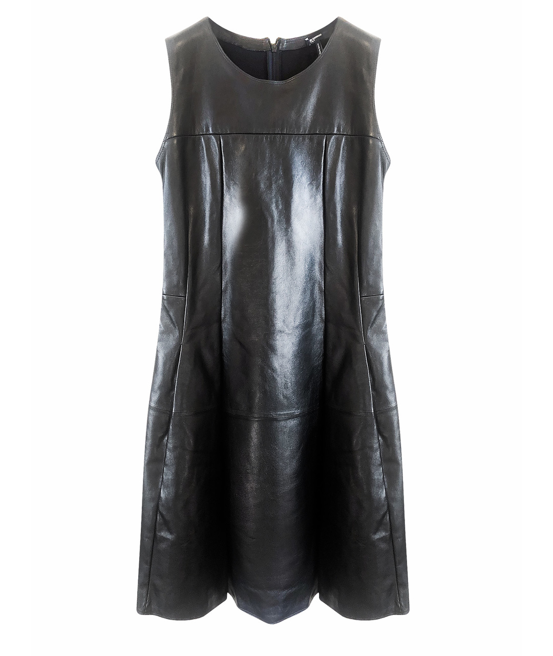 JIL SANDER NAVY Черное кожаное платье, фото 1