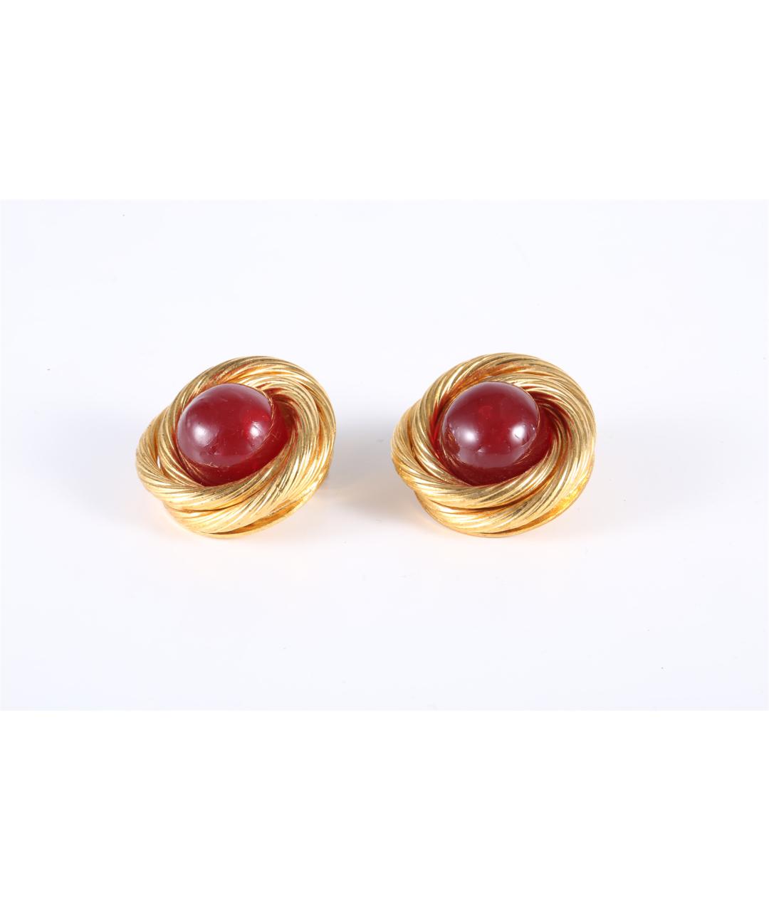 CHANEL Золотые латунные серьги, фото 2