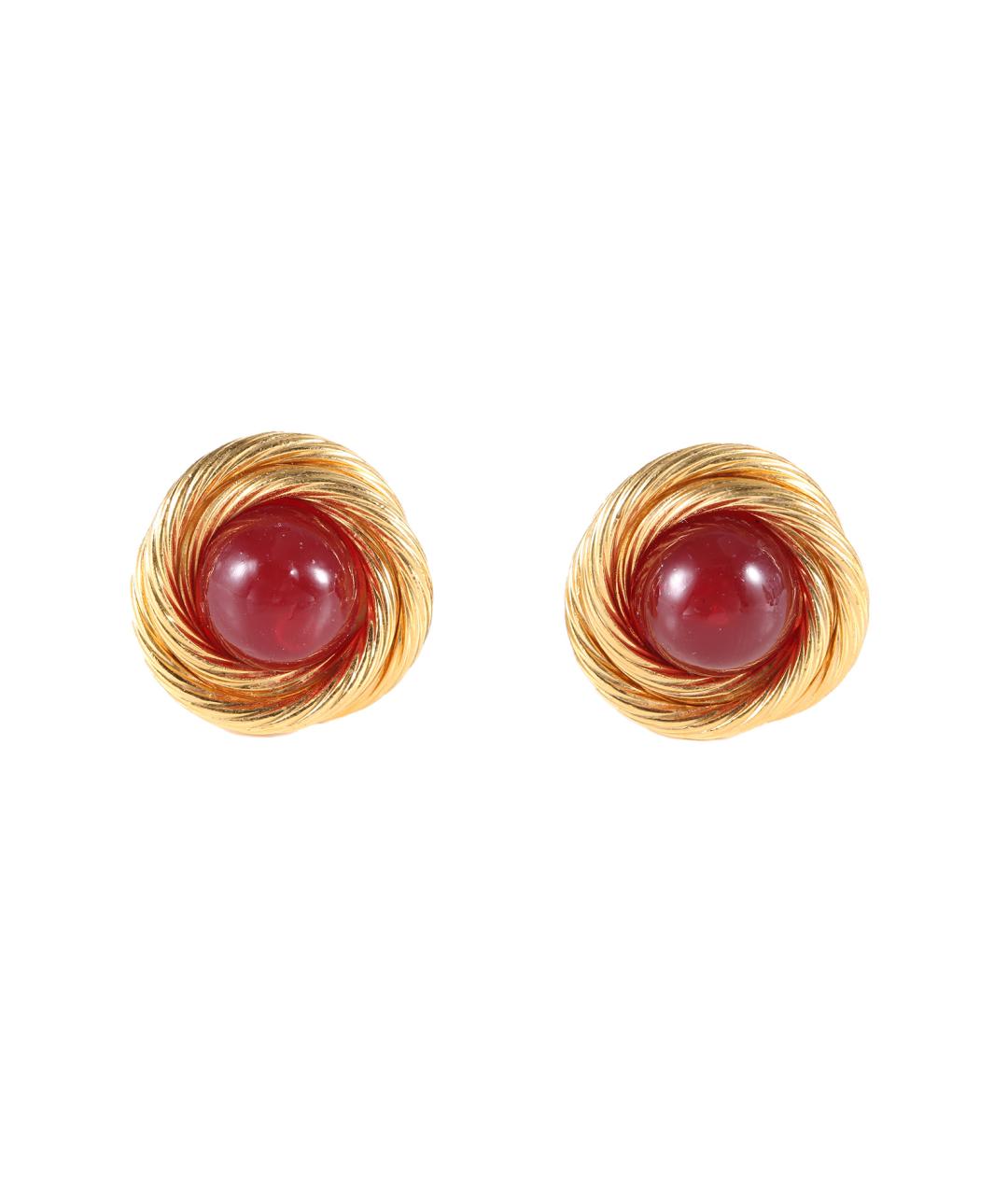 CHANEL Золотые латунные серьги, фото 1