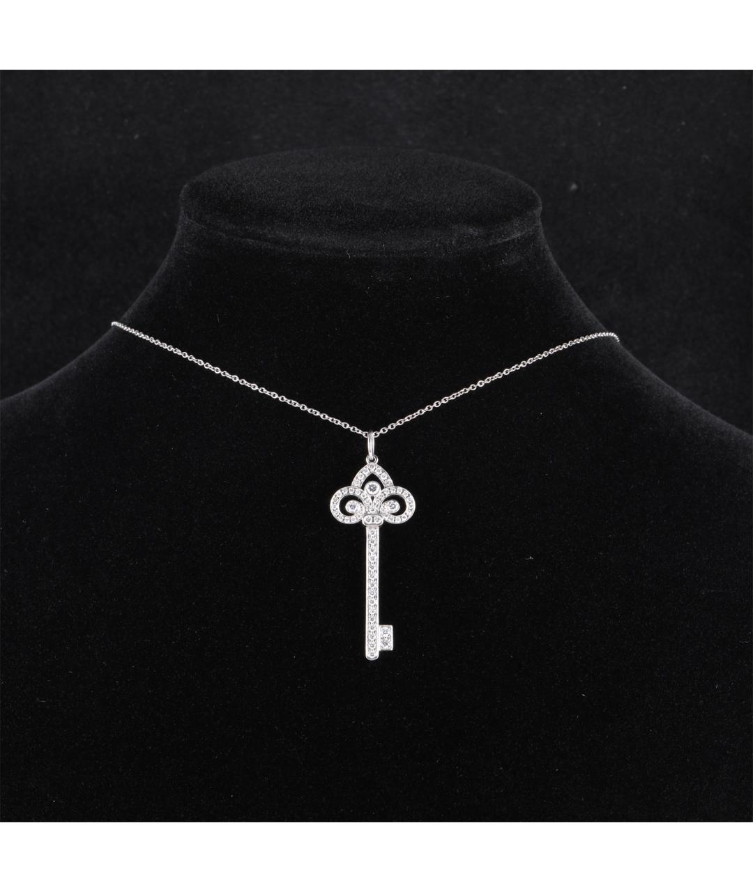 TIFFANY&CO Серебряное колье из белого золота, фото 7