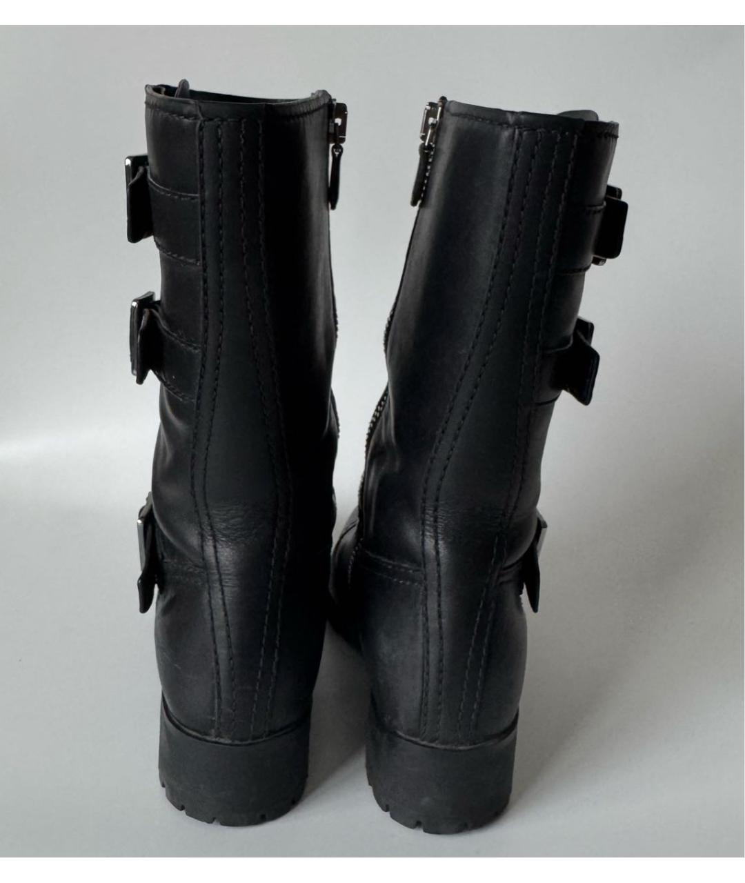 PRADA Черные кожаные полусапоги, фото 4