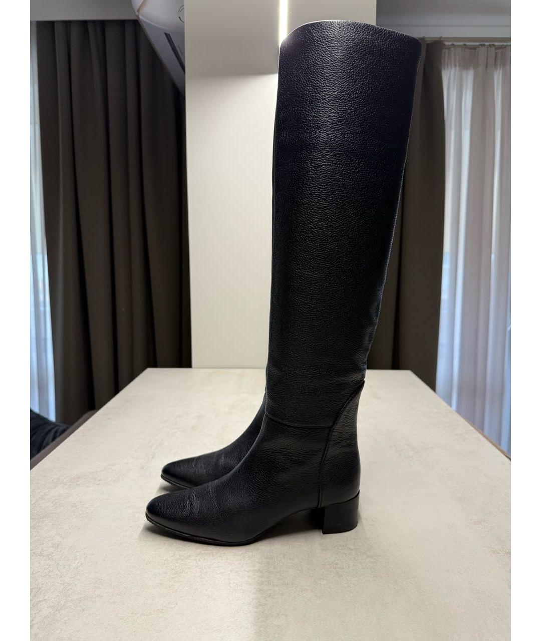 GIUSEPPE ZANOTTI DESIGN Черные кожаные ботфорты, фото 5