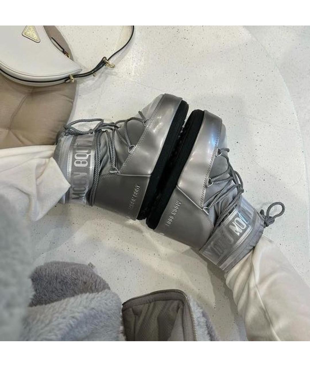 MOON BOOT Серебряные брогги и оксфорды, фото 4