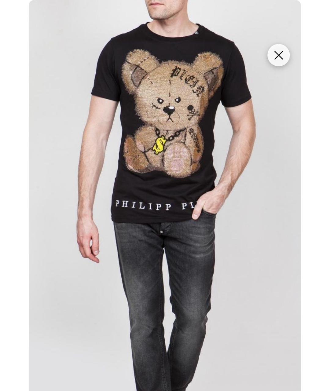 PHILIPP PLEIN Черная хлопковая футболка, фото 6