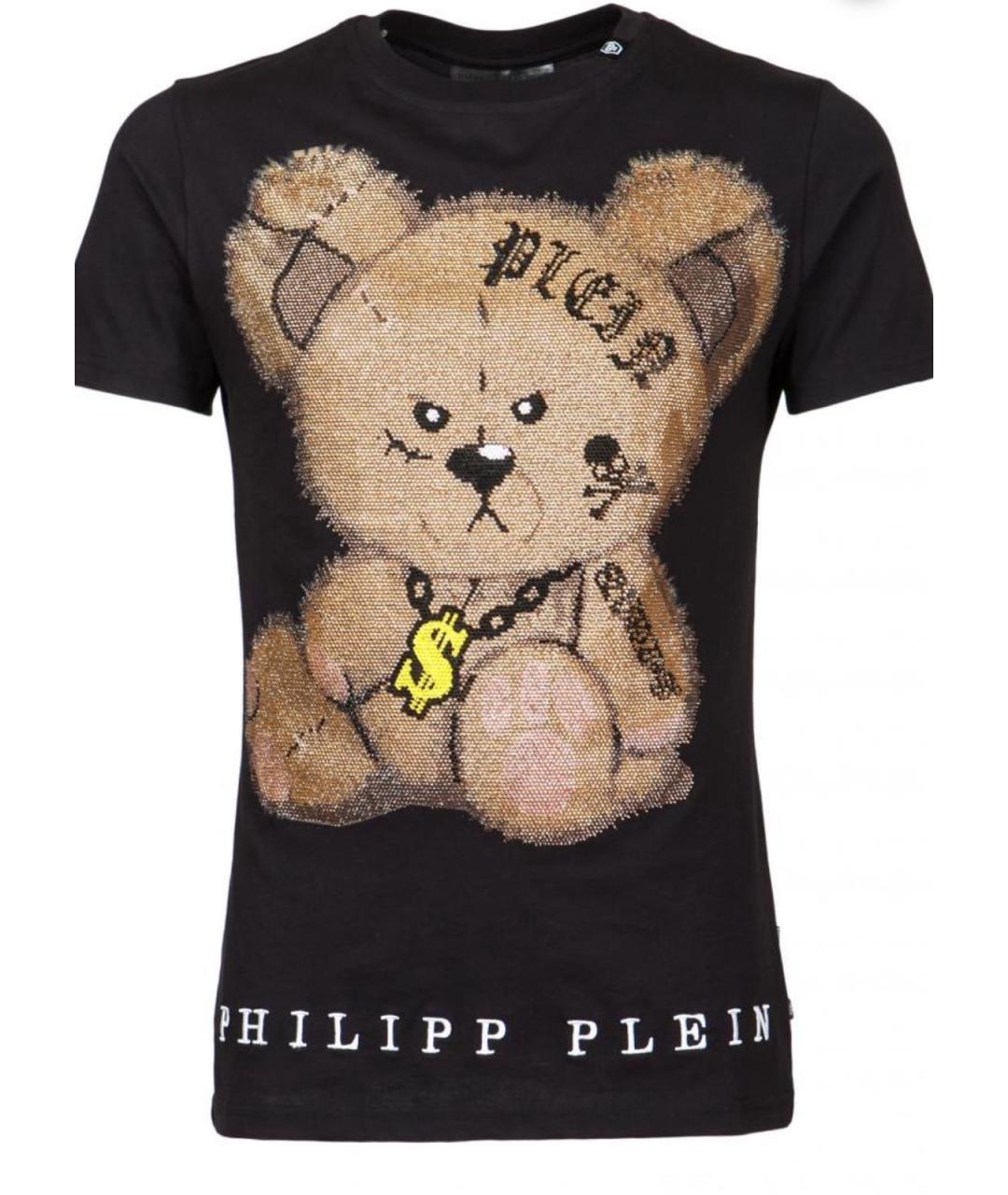 PHILIPP PLEIN Черная хлопковая футболка, фото 1