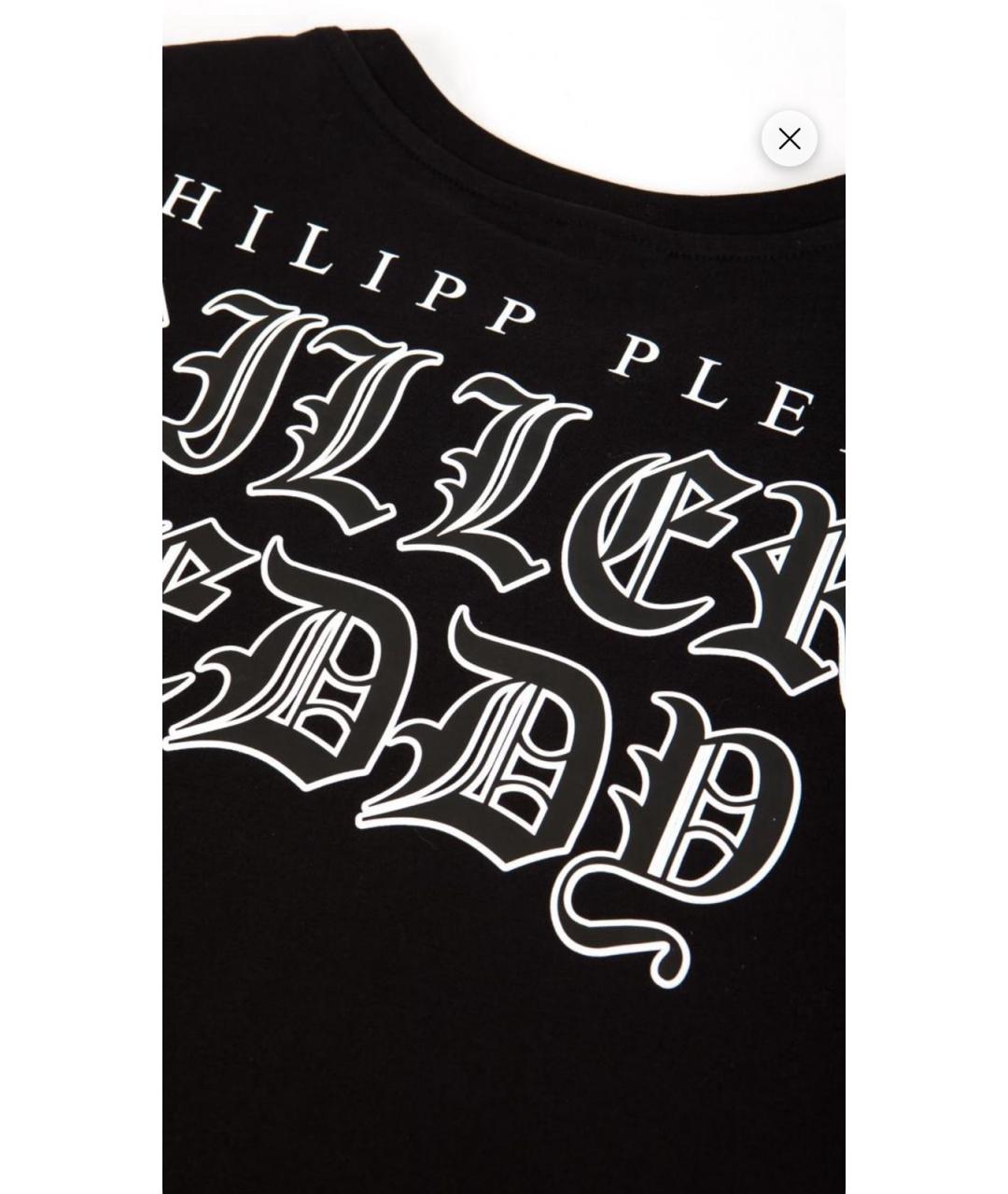PHILIPP PLEIN Черная хлопковая футболка, фото 4