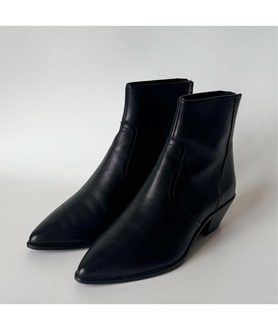 LOEFFLER RANDALL Черные кожаные ботильоны, фото 3