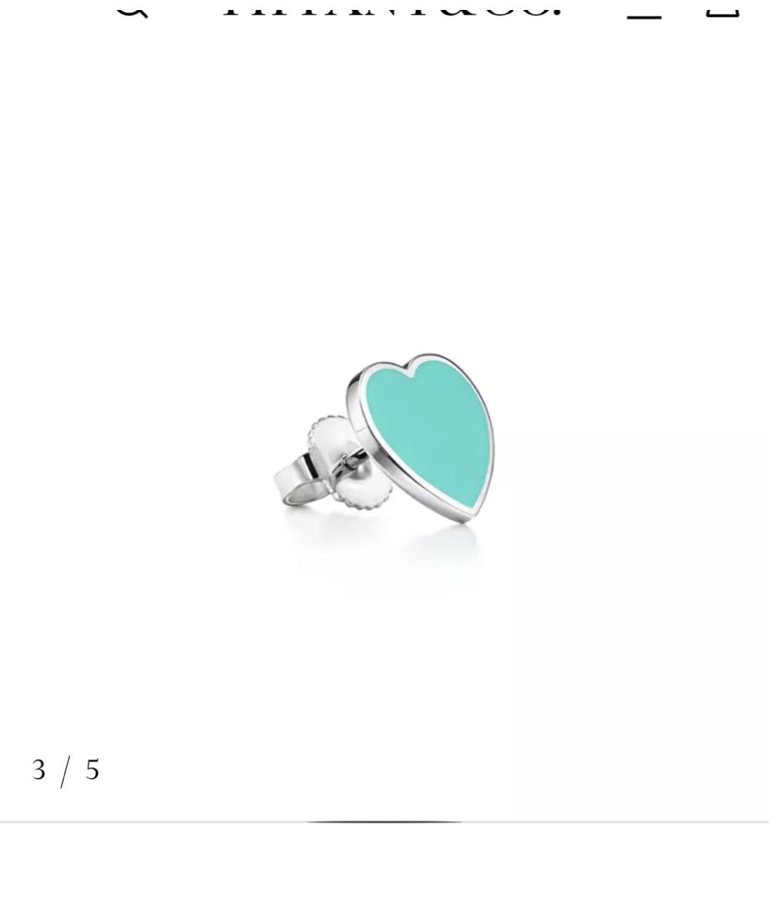 TIFFANY&CO Бирюзовые серебряные серьги, фото 3
